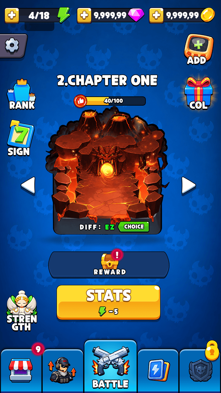 Fight the dragon main game screen